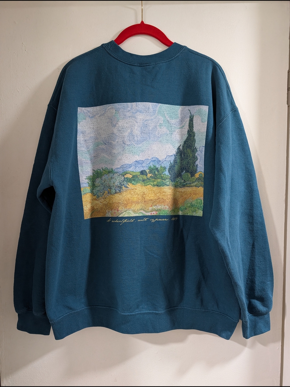 The National Gallery Vincent Van Gogh Teal Crewneck Sweatshirt - Picture 5 of 7
